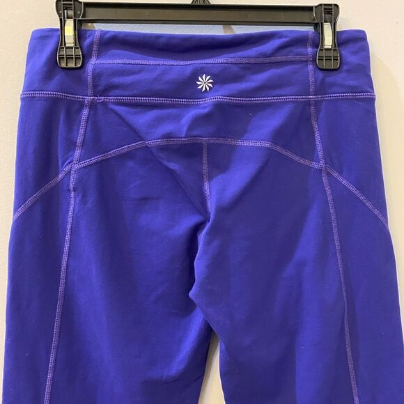 Athleta Capri Purple Yoga Pants Women Size L - Picture 5 of 8